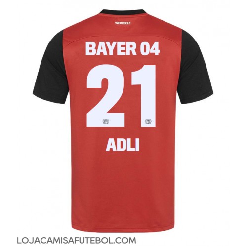 Camisa de Futebol Bayer Leverkusen Amine Adli #21 Equipamento Principal 2024-25 Manga Curta